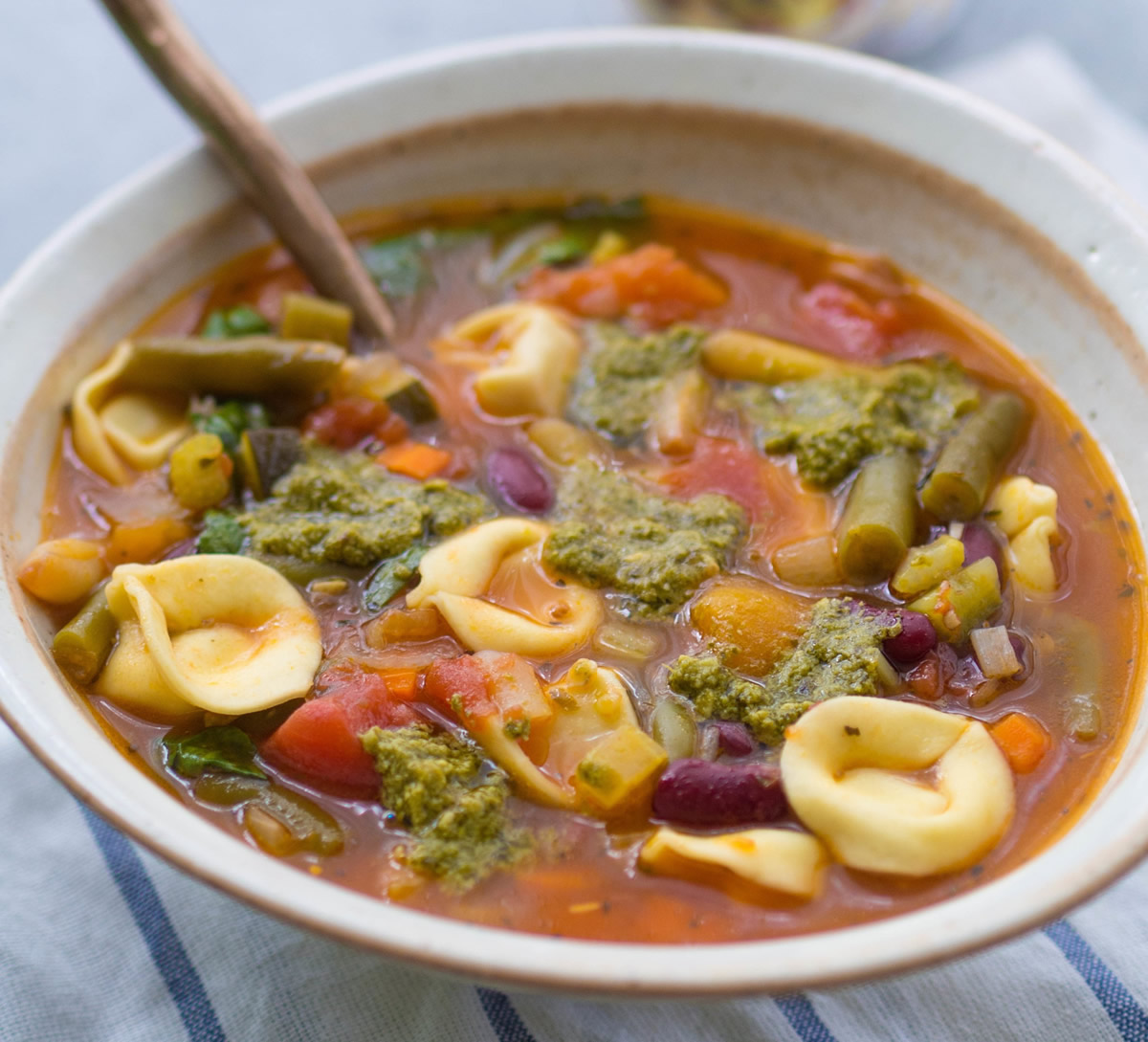 3-Bean Tortellini Minestrone - Read Salads